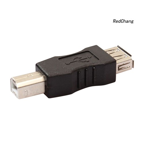 -SPQ- Mini Black USB Type A Female to USB Type B Male Converter Connector Adapter