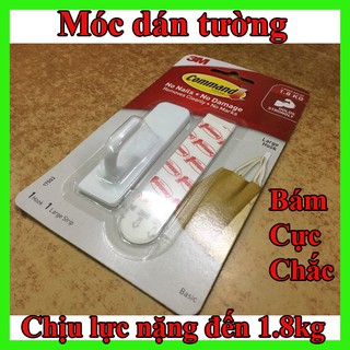 Móc dán tường Command (Combo 2 vĩ) - Chịu lực siêu chắc nặng đến1,8kg, mocdantuong