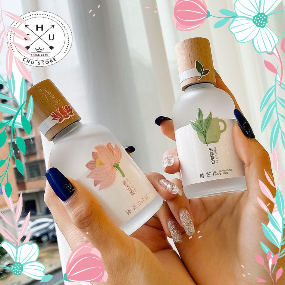 ( SHOP 12 ) ( Hàng sẵn ) (Bán Buôn – Sỉ) Nước Hoa Body Mist Shimang Trà Thơ Mẫu Mới Nắp Gỗ Thân Thủy Tinh Vỏ Mờ Sang Trọ