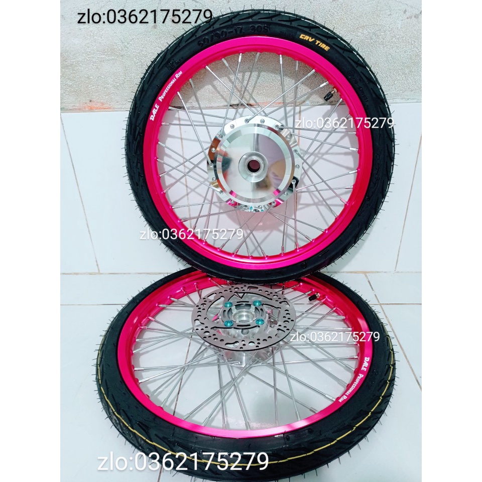 CẶP BÁNH CĂM VARIO.VISON.AB .LUBIAT.NOVO.CLICK NIỀN NHÔM HỒNG DALE.SOLUTE .BAN ZAI. SH THÁI KÈM VỎ CRV 50.60 KÈM ĐĨA VỐC