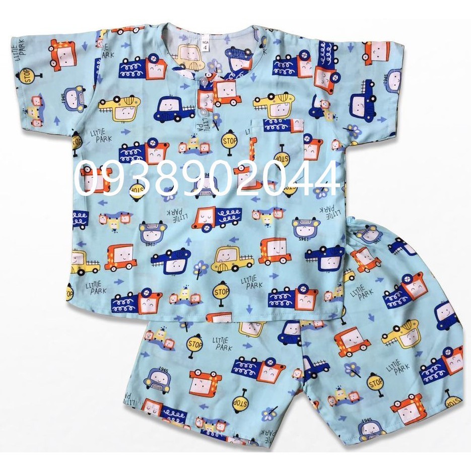 Đồ bộ bé trai vải lanh (tôn) loại 1 (7-18kg)