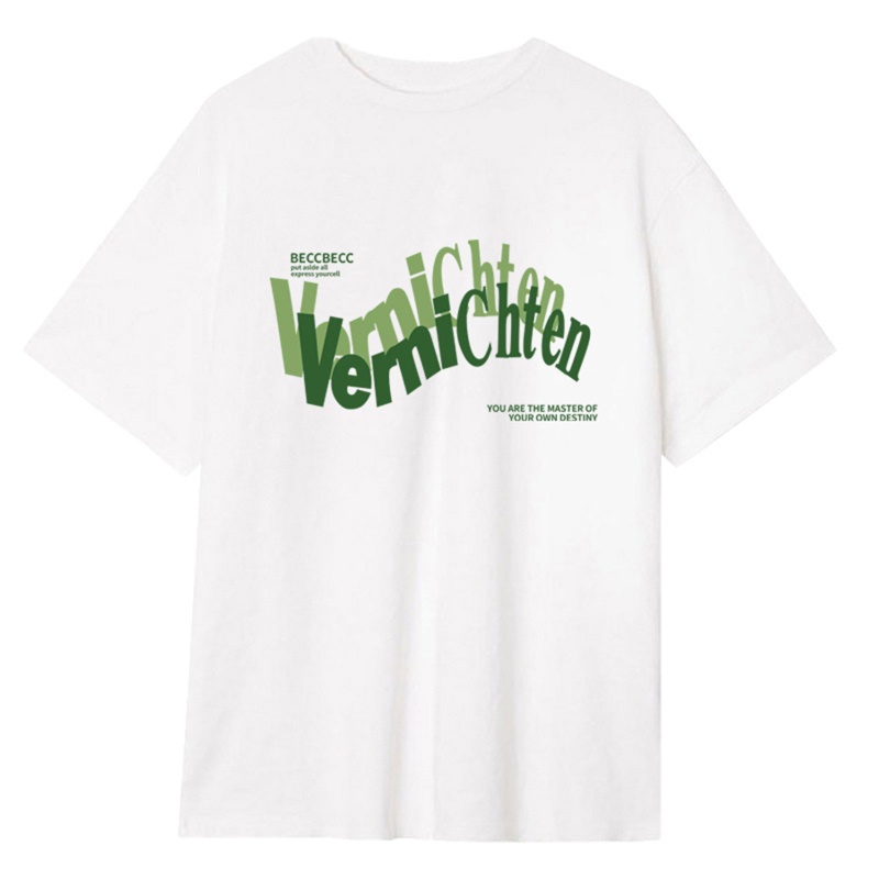 Áo Thun Nữ Tay Ngắn Dáng Rộng In Chữ Thời Trang