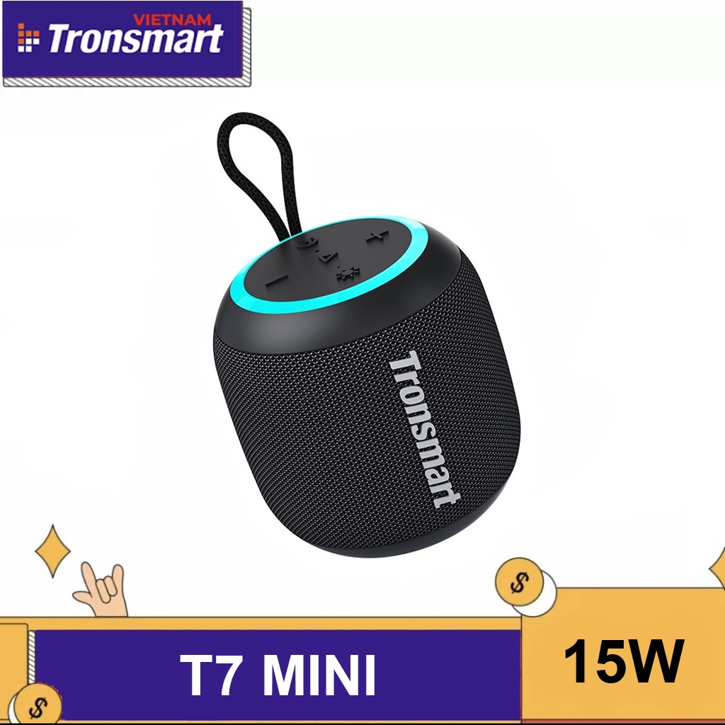 Tronsmart T7 mini Công suất 15W, Loa Bluetooth 5.3 Chống nước IPX7