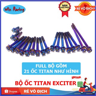Bộ ốc Titan 7 màu cho exciter 150