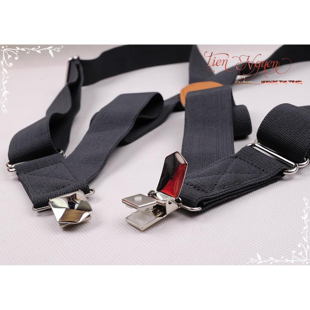 Dây đeo quần nam cao cấp, Dây đeo chéo holster Suspender ( màu ghi xám ) - Tien Nguyen