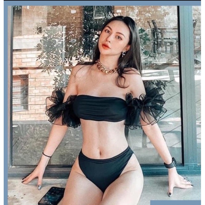 Bikini đồ bơi đi biển 2 mảnh tay nơ, bèo dễ thương VATIXA BKN58 | BigBuy360 - bigbuy360.vn