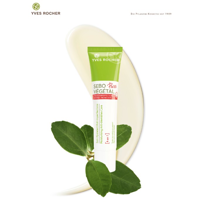 Yves Rocher Lotion trị mụn tái tạo da 4-IN-1 – Sebo Pure Vegetal 40ML