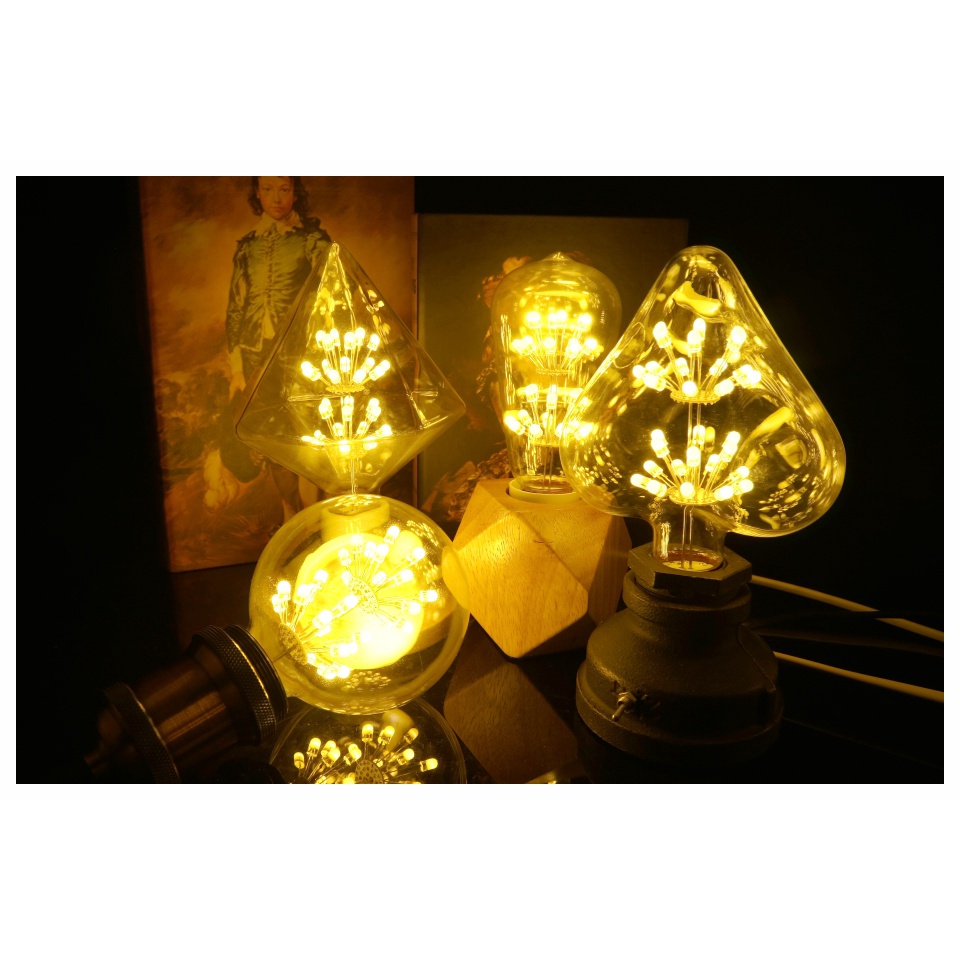 Bóng Đèn LED E27 3W AC110V 220V Họa Tiết Bầu Trời Sao Phong Cách Cổ Điển Độc Đáo Trang Trí Nhà Cửa
