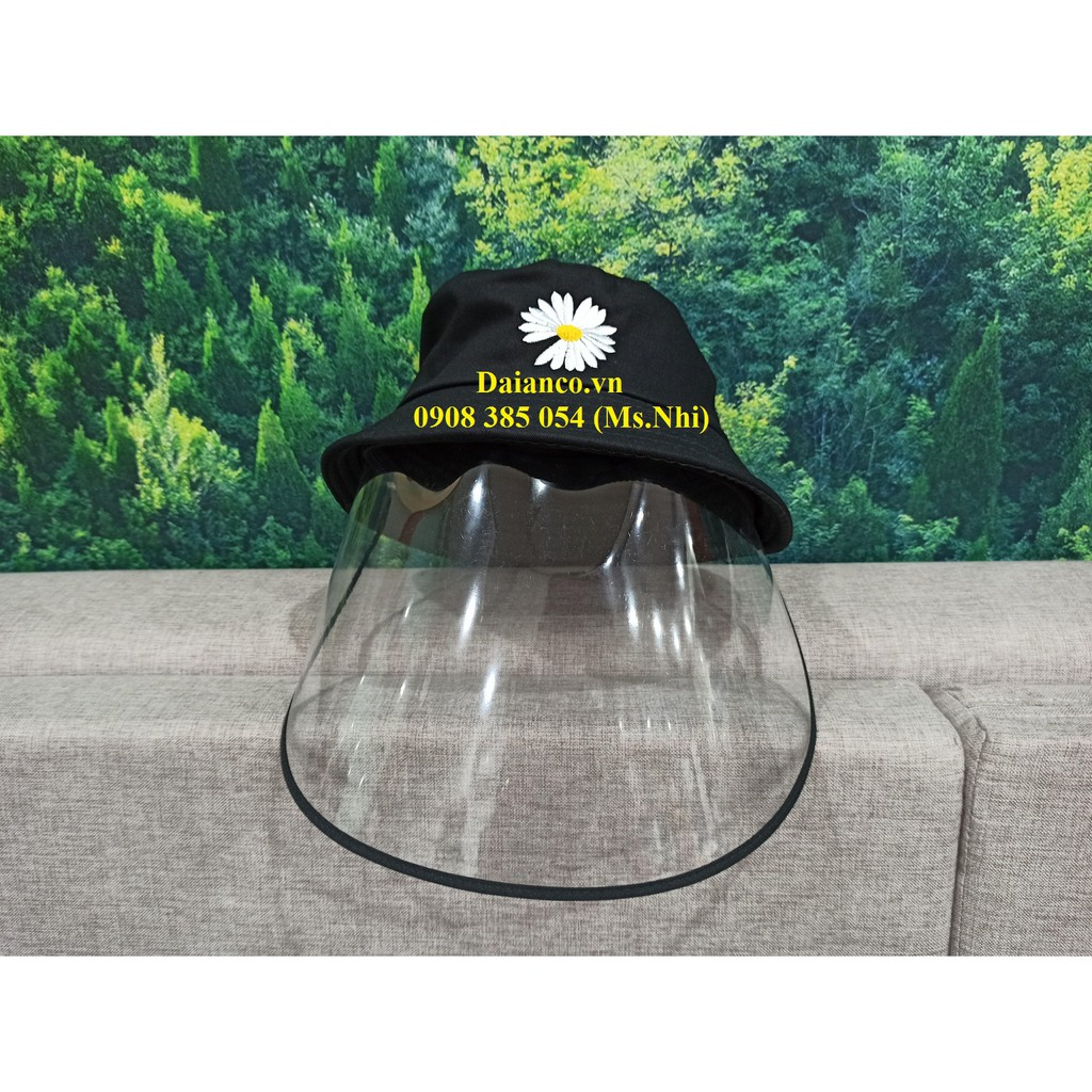 Nón có tấm nhựa che mặt, bảo vệ nước bắn vào mặt- Hàng sẵn