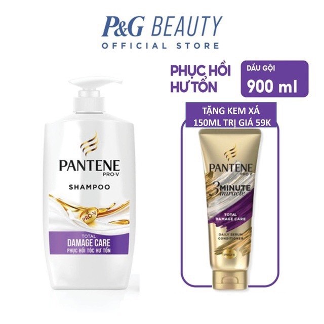 Bộ Dầu gội Pantene 900ML & Kem xả 3 phút diệu kỳ 150ML