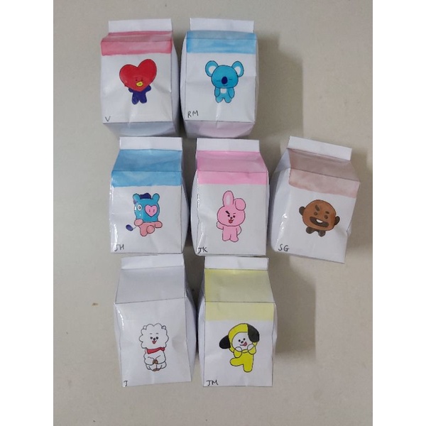 Squishy sữa bt21 chậm tăng