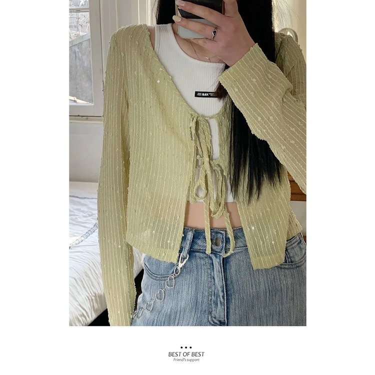 Áo Kiểu Cổ Chữ V Thiết Kế Mỏng Phong Cách Hàn Quốc Thời Trang Mùa Xuân 2022 Mới