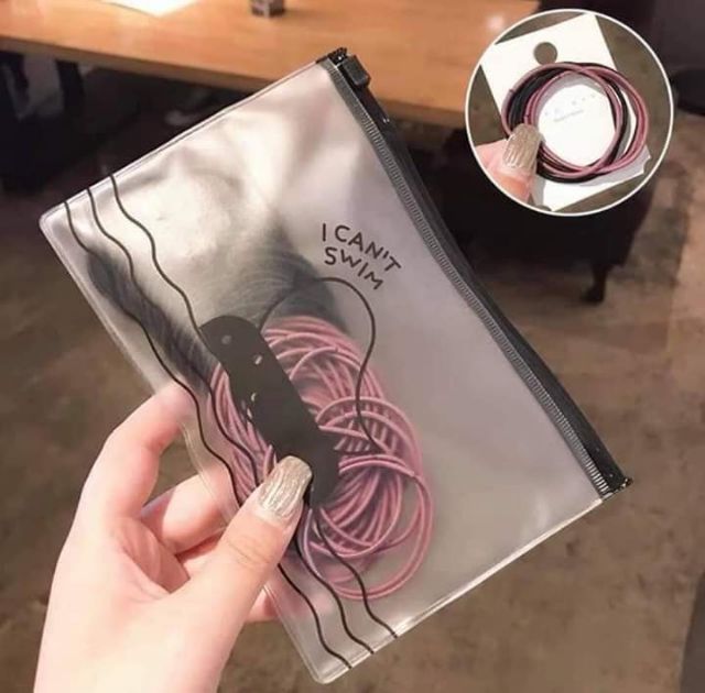 Combo 100 sợi chun đựng túi zip.