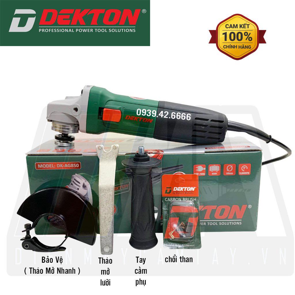 Máy Mài Góc Dekton DK-AG850 - Công Suất 850W - Đá Cắt 100mm - Công Tắc Trượt