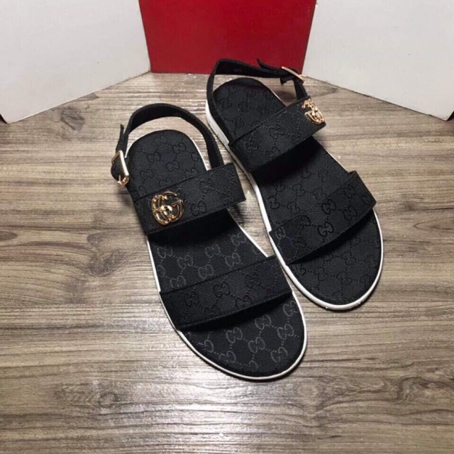 Dép sandal quai hậu GG đen nam