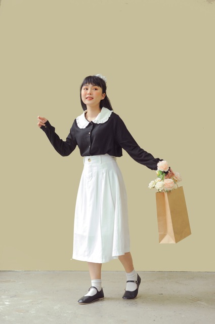 Aki skirt ( màu trắng )