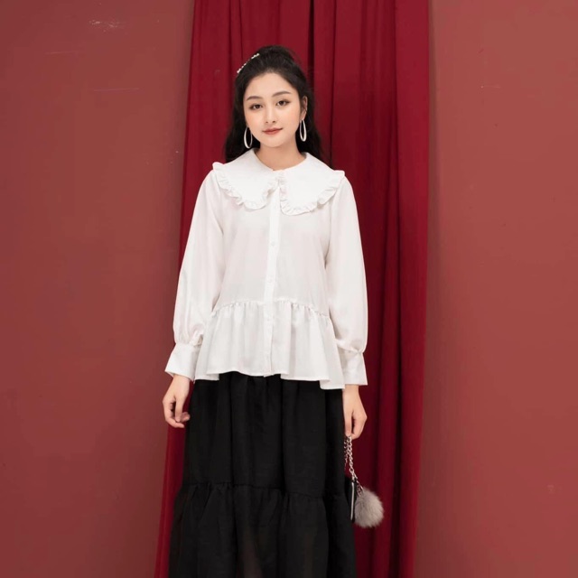 Áo trắng cổ bèo