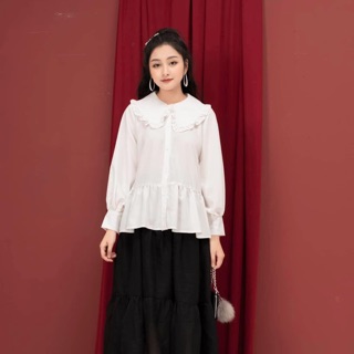 Áo trắng cổ bèo