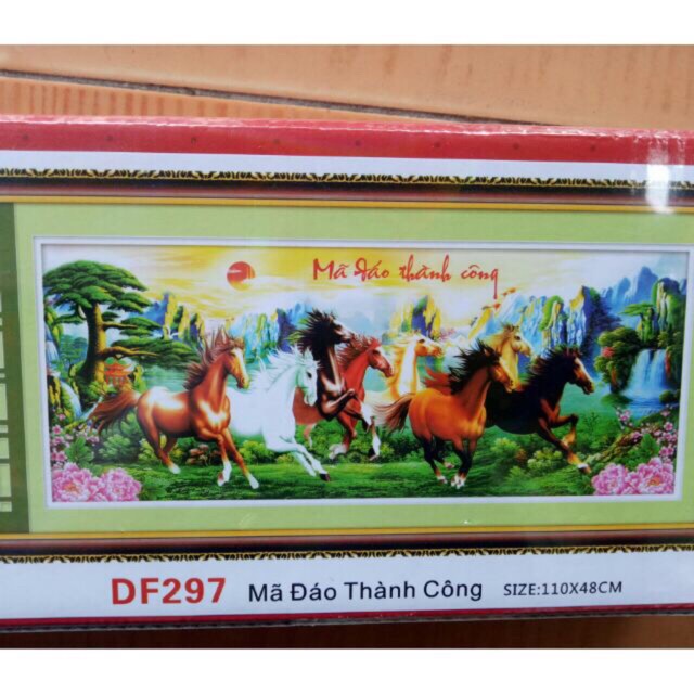 tranh đá mã đáo thành coing df297