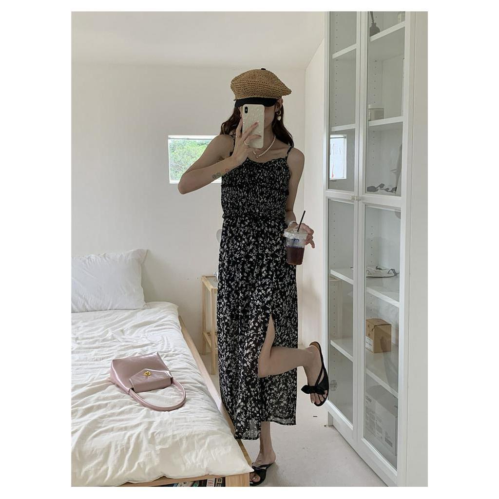 Đầm Hoa Màu Đen Phong Cách Pháp Thời Trang Xuân Hè 63986