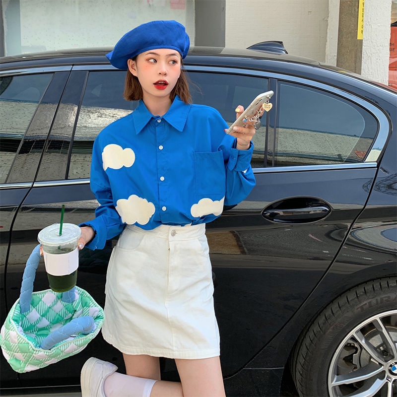 Áo Sơ Mi Tay Dài Phong Cách Retro Thời Trang Mới 2022 Dành Cho Nữ