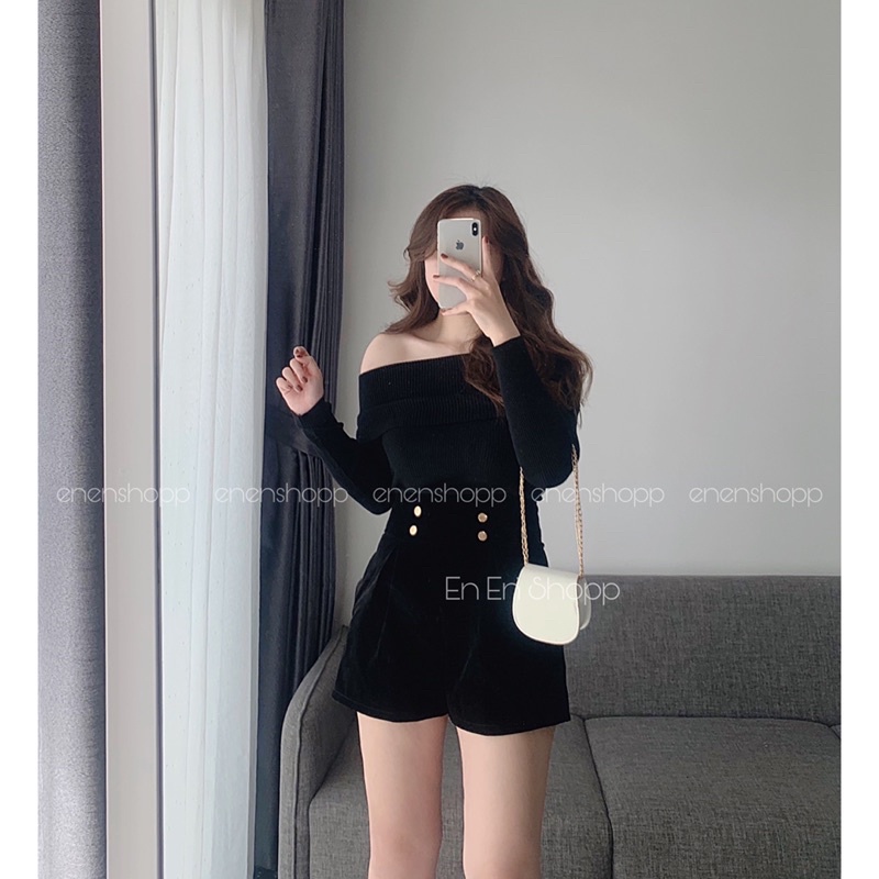 [ẢNH THẬT] Áo len tăm trễ vai(A442)