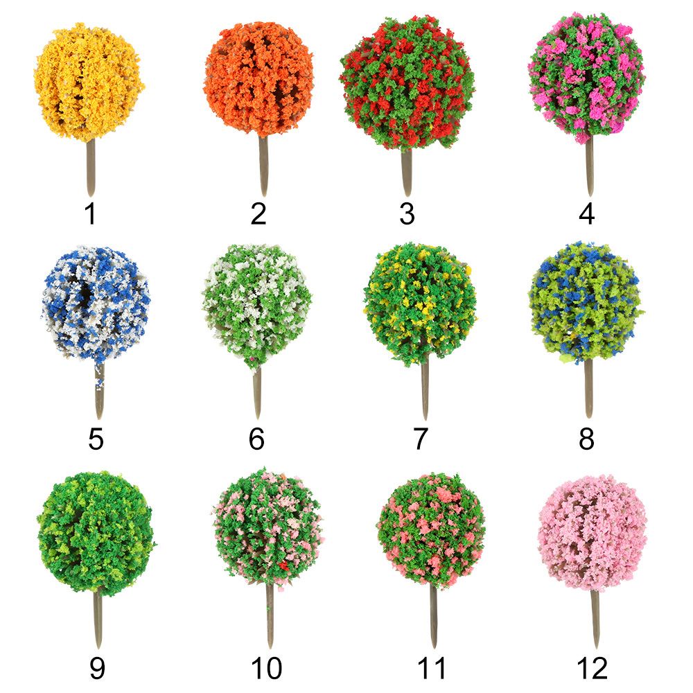 Set 10 mô hình cây giả 3.7*2.0cm trang trí đa dụng chất lượng cao