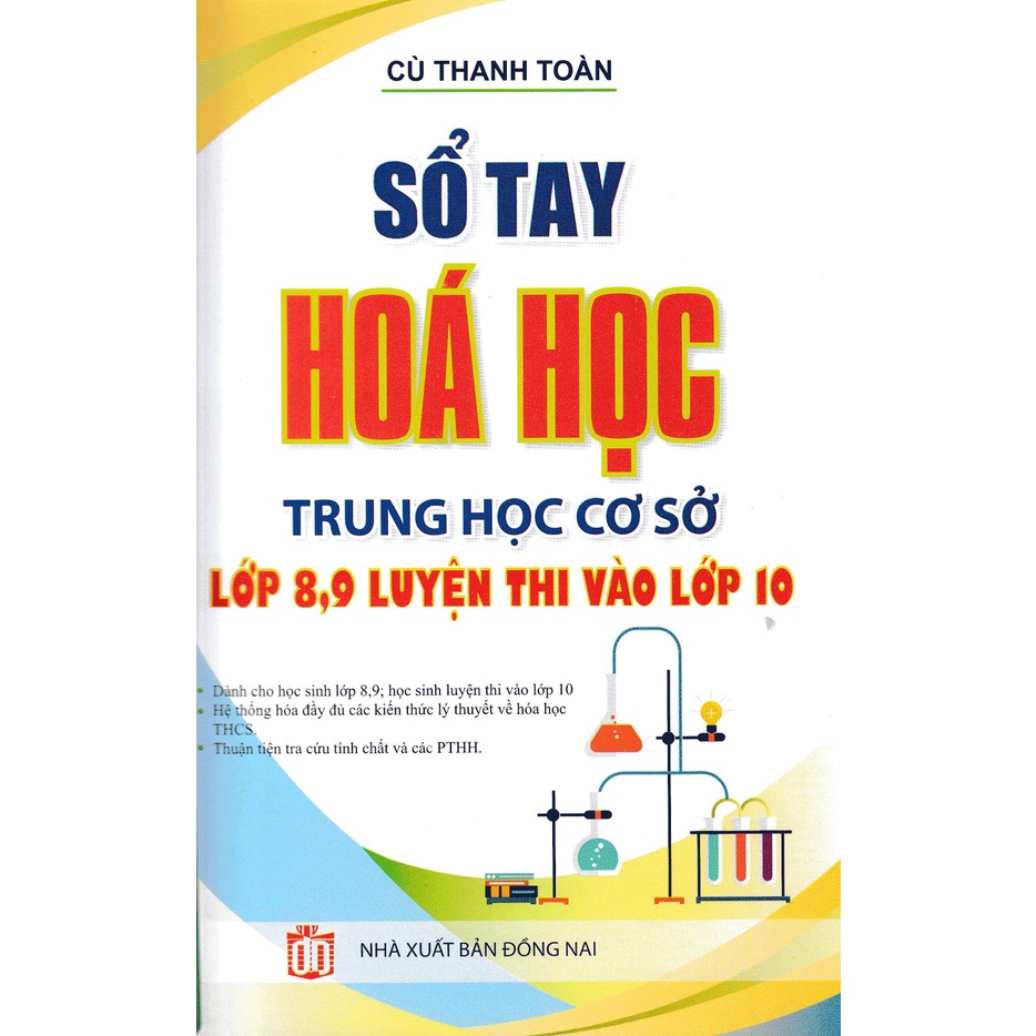 Sách - Sổ Tay Hóa Học Trung Học Cơ Sở Lớp 8,9 Luyện Thi Vào Lớp 10