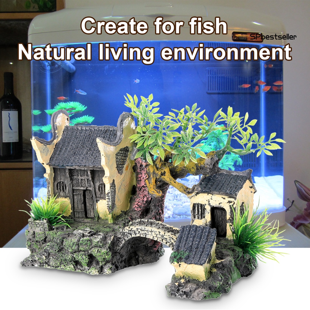 Mô Hình Hòn Non Bộ Bằng Nhựa Dùng Trang Trí Bể Cá