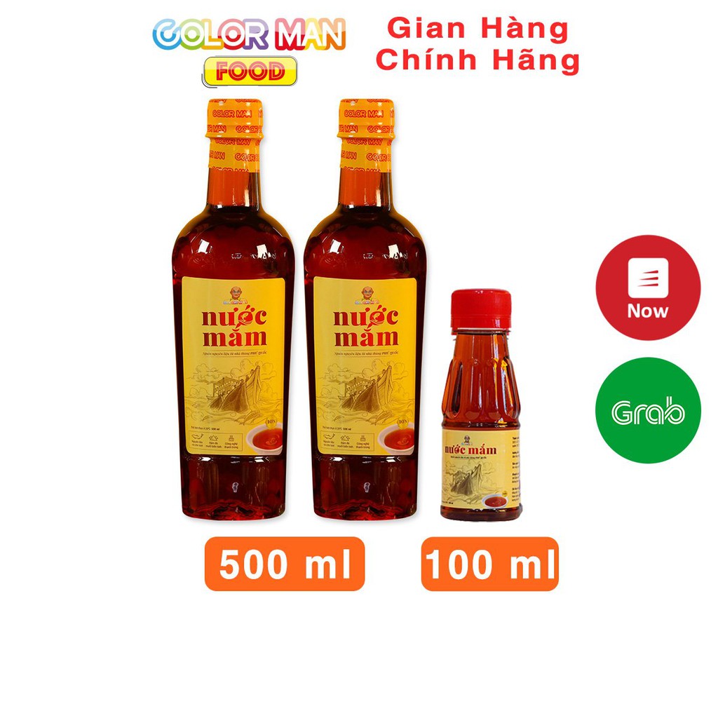 Nước Mắm Color Man 10 Độ Đạm Chai 500ml từ nguồn nguyên liệu cá cơm vùng Phú Quốc giàu dinh dưỡng và thơm ngon đặc trưng