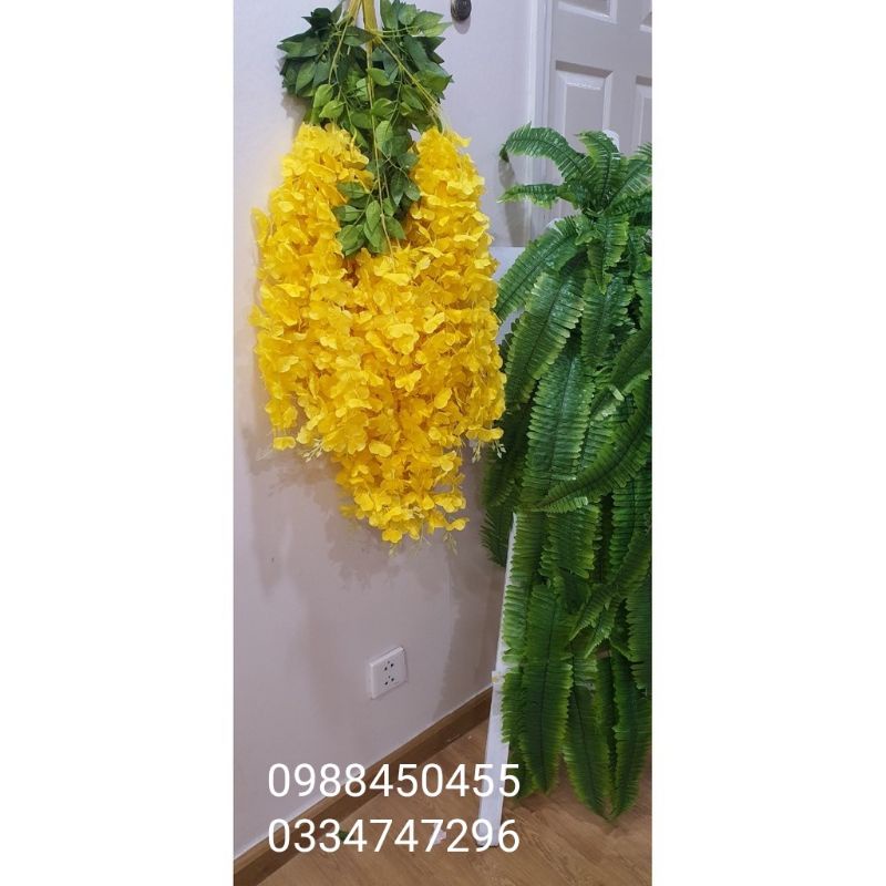 CÀNH HOA TỬ ĐẰNG GIẢ DÙNG TRANG TRÍ DÀI 110cm , 3 nhánh | BigBuy360 - bigbuy360.vn