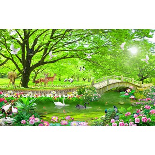 Tranh dán tường Phong Cảnh thiên nhiên lối đi khu vườn UD0304