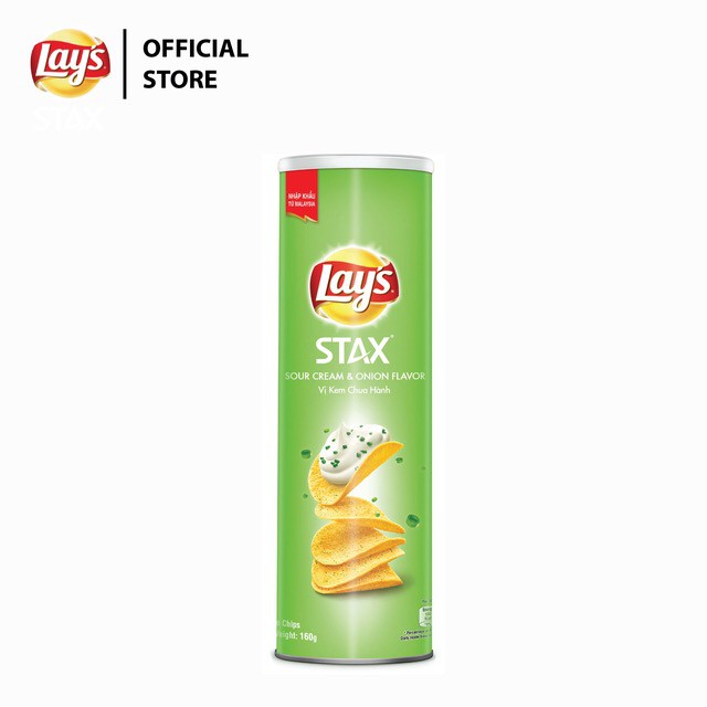 Snack khoai tây Lay's Stax lon 110g