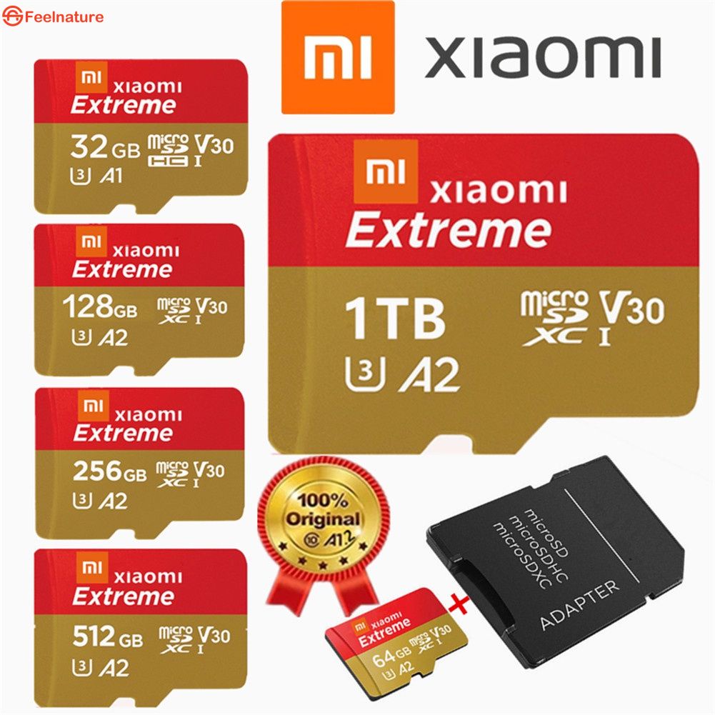 XIAOMI Tốc Độ Cao 2.0 Micro SD Thẻ A1 A2 TF Card Class 10 TF Thẻ 16GB/32GB/64GB128GB/256GB/512GB/1TB Tốc Độ Cao Bộ Nhớ Thẻ⭐CẢM THẤY