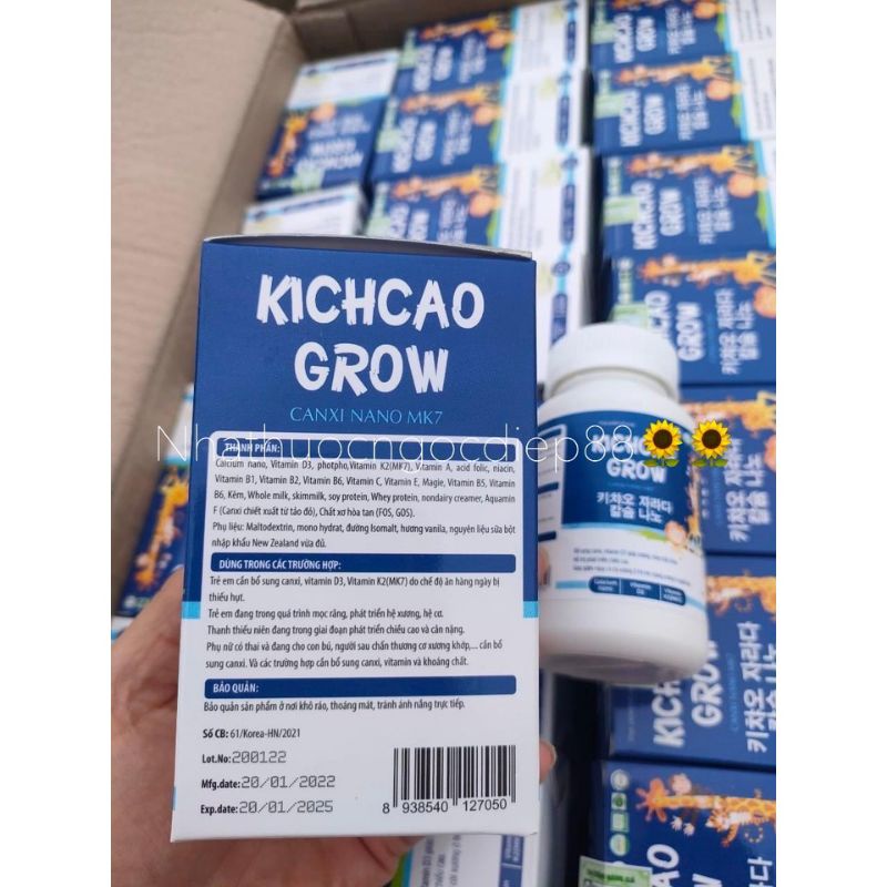 Kẹo KICHCAO GROW CANXI NANO MK7