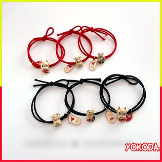 Dây buộc tóc may mắn hàn quốc đẹp hot 2021 - dây cột tóc con trâu may mắn siêu đẹp - pk49