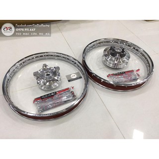 Bộ Bánh căm 1.4 - 1.6 EX150 Đùm Crom - căm osaki - niềng uniond thái lan