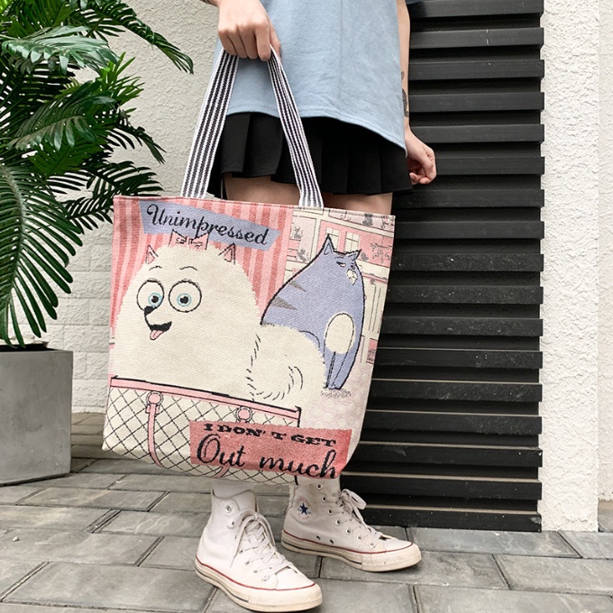 Túi tote vải canvas cute, đựng đồ đi học, du lịch đa năng mềm đẹp giá rẻ thời trang