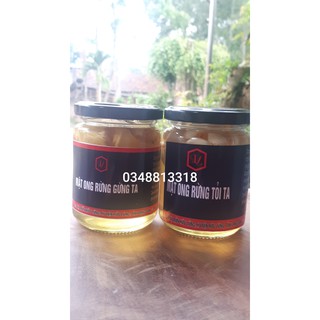 2 LỌ MẬT ONG RỪNG NGÂM GỪNG VÀ TỎI TA(NGUYÊN TÉP)480ML