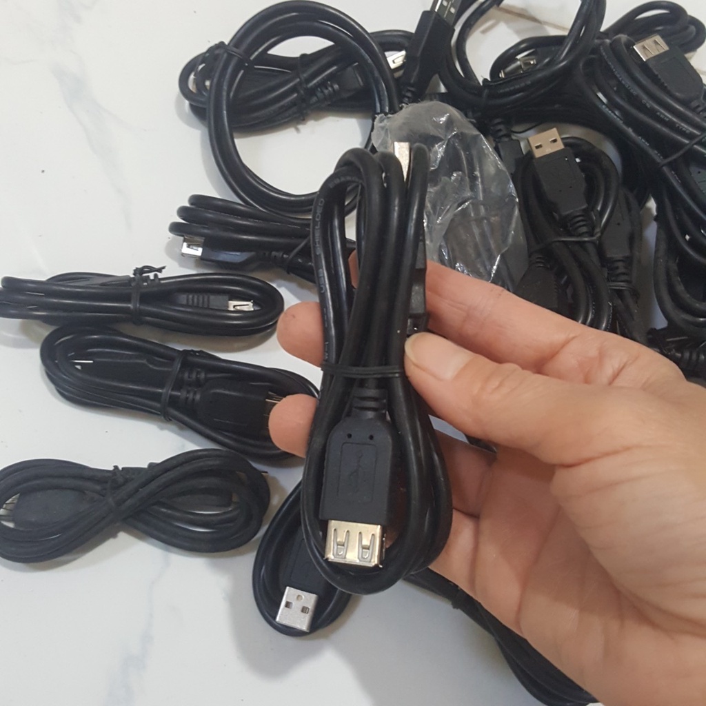 DÂY USB NỐI DÀI 1M ĐEN không nhiễu tín hiệu - Hàng Chính Hãng