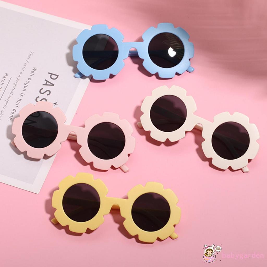 BABYGARDEN-Kids Sunglasses Children Fashion Sun Glasses Boys Girl Frosted Flower Shaped Frame Outdoors Travel