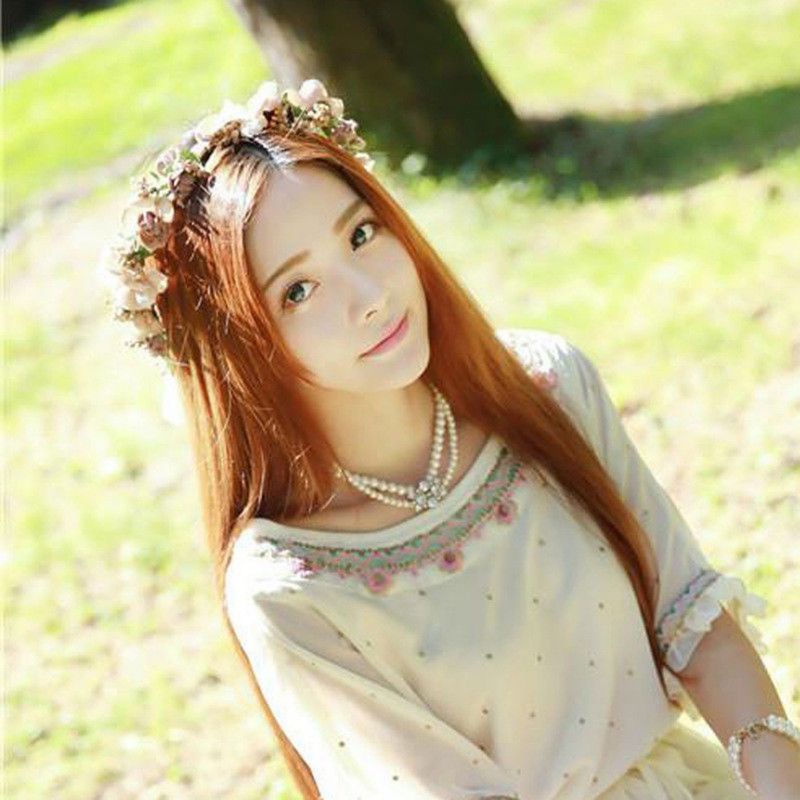 Vòng Hoa Đội Đầu Kết Kiểu Boho Đội Cô Dâu,Chụp Kỷ Hiếu