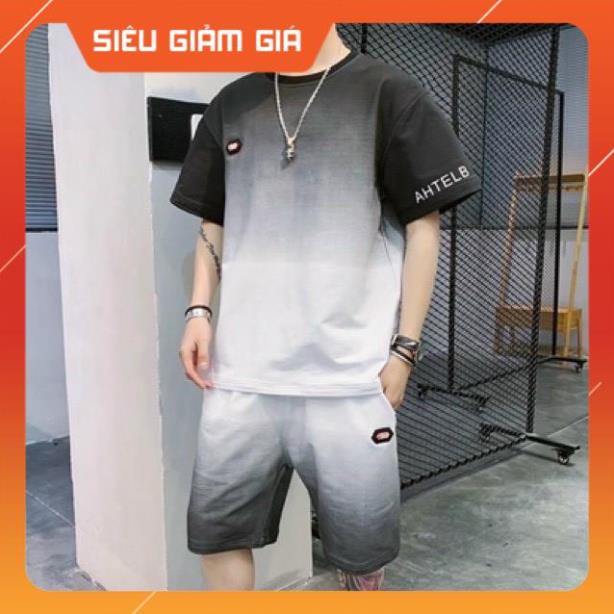 Set Đồ Thun Nam Thể Thao Mùa Hè  Loang màu Kiểu Dáng Năng Động Hàn Quốc thích hợp đi chơi mặc nhà (size 40kg-75kg)