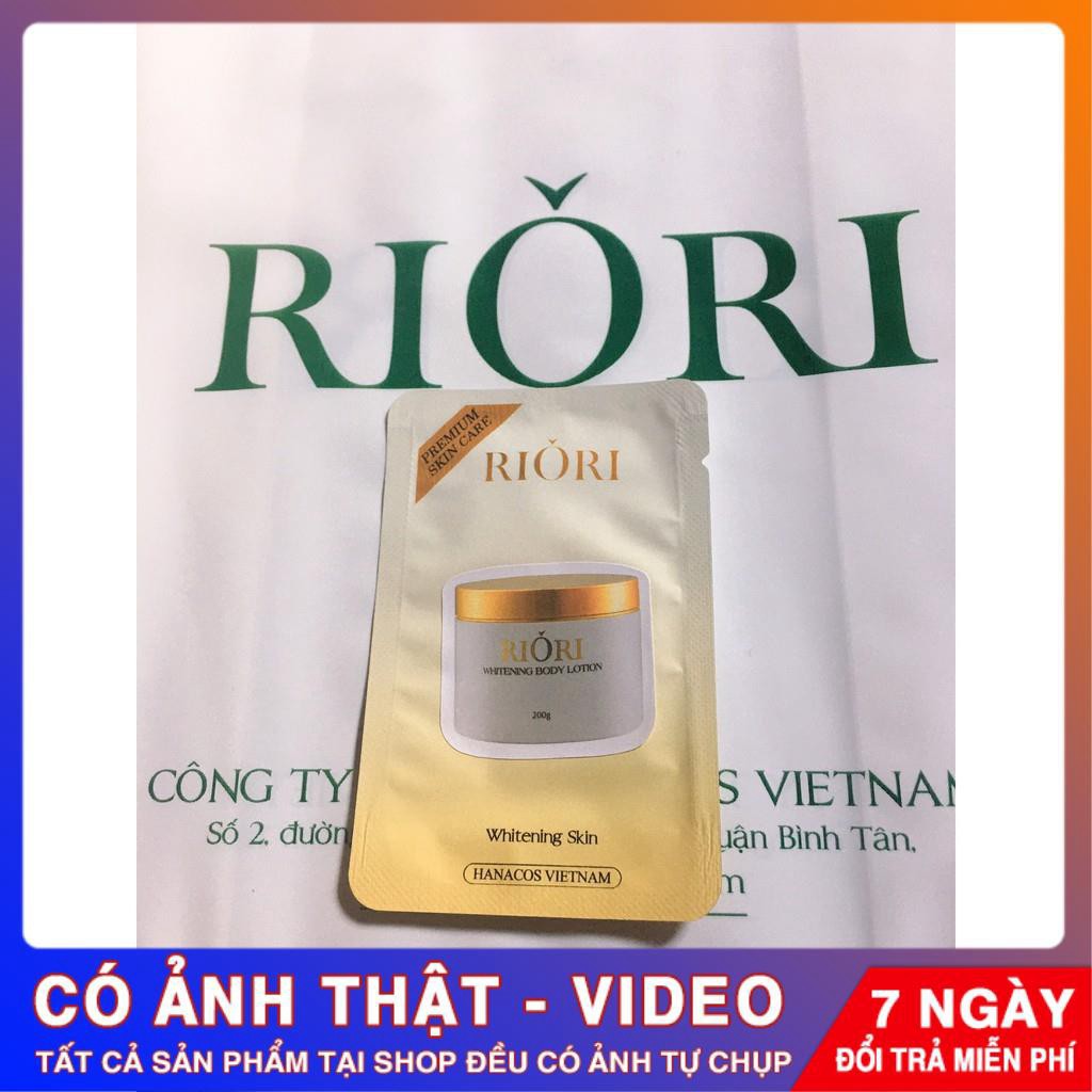 [CHÍNH HÃNG] Kem Body Trắng Da RIORI Whitening Body Lotion - Gói Test Làm mềm mịn và trắng da tự nhiên an toàn Hàng Chuẩ