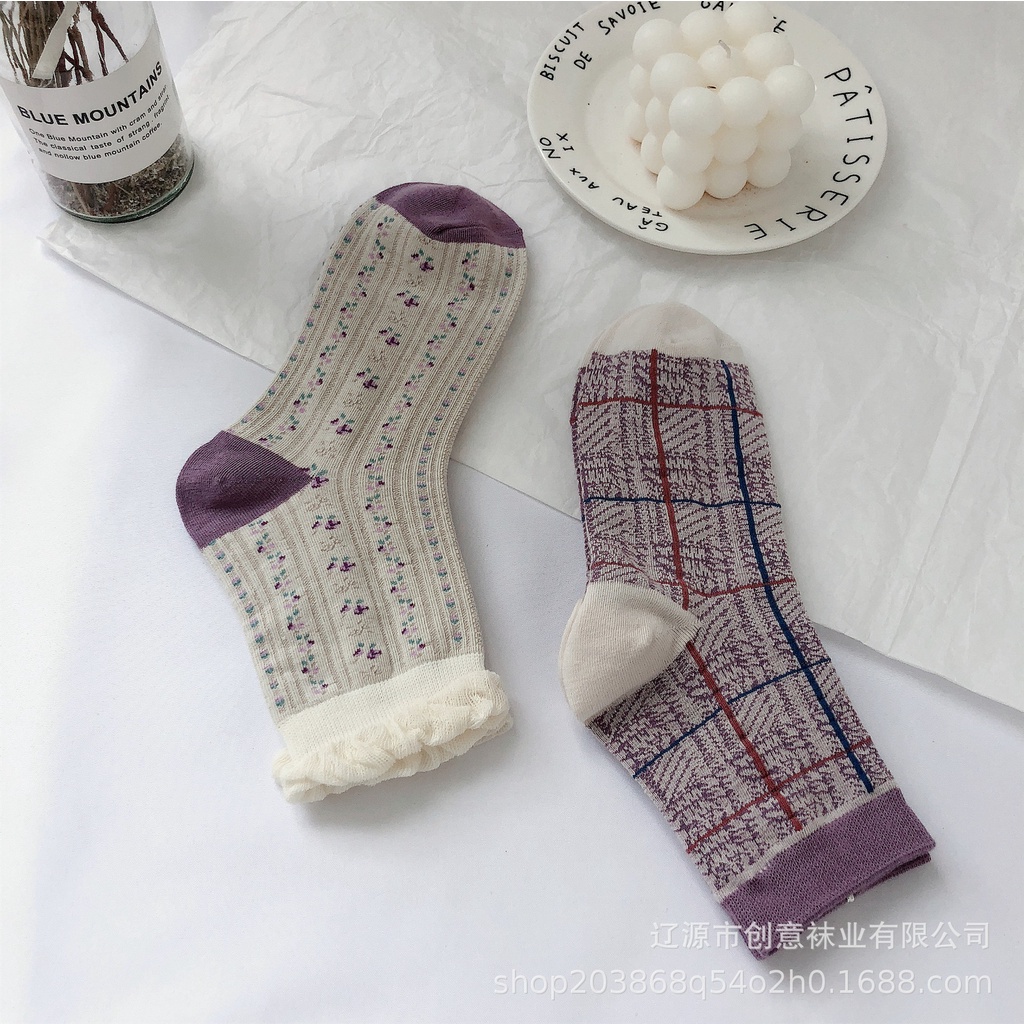 Vớ cổ cao nữ Dễ thương Tất nữ cao cổ Cute Nhật Bản Hàn Quốc