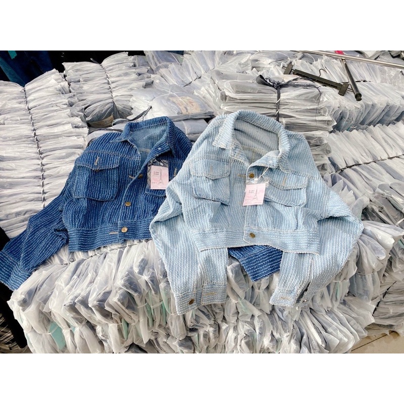 Áo khoát jeans dệt