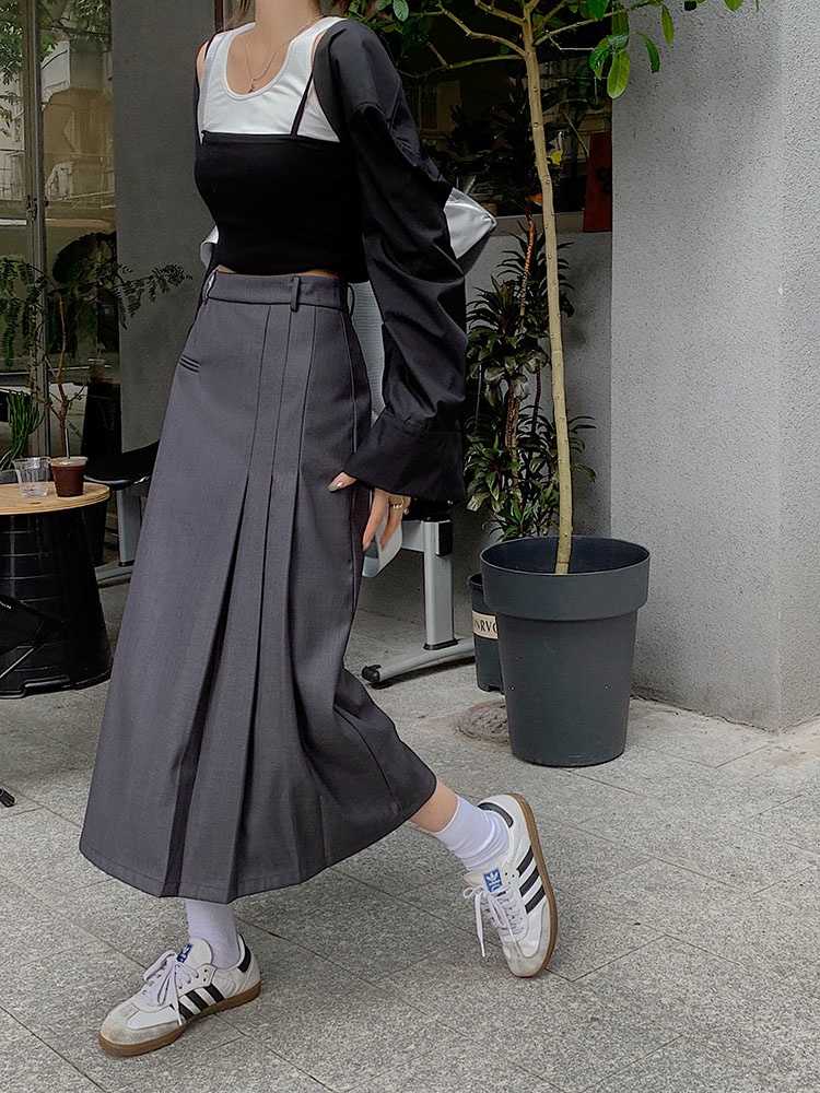Chân Váy Chữ A Lưng Cao Thời Trang Mùa Thu Hàng Mới 54920 Dành Cho Bạn Nữ