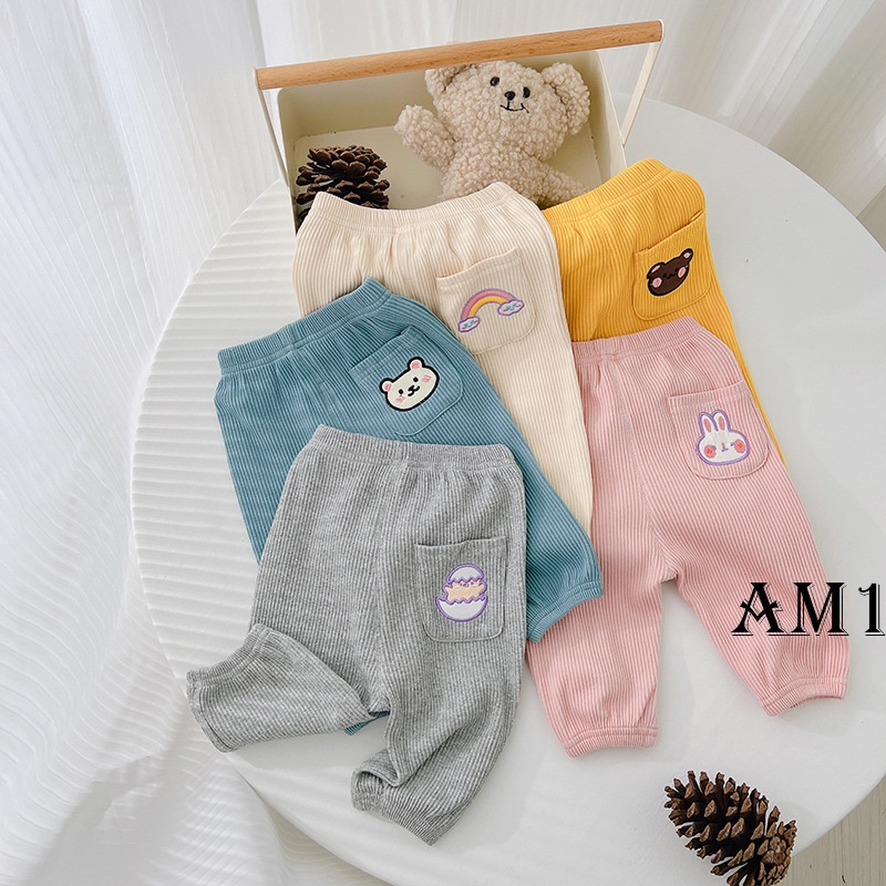 (9-20kg) Quần dài trẻ em - Quần tăm bo chun cho bé QATE830 TB86