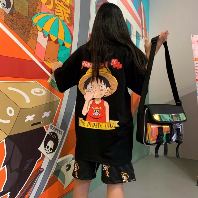 [Mã FATHANG5 giảm 10K đơn 50K] Set Ngố Luffy áo thun tay lỡ và quần ngố unisex form rộng phong cách ulzzang Wind | BigBuy360 - bigbuy360.vn