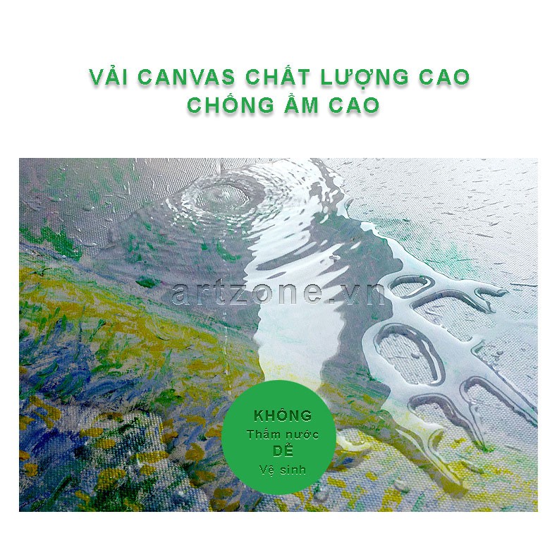 Tranh Canvas Khung nhôm giá rẻ 3 bức Hoa hồng bạch Bắc Ninh